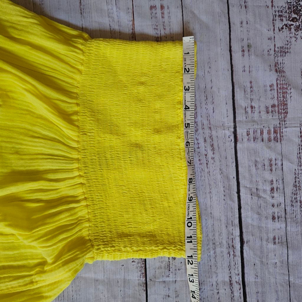 Felicite Smock Skirt Cotton Gauze Yellow Maxi Womens 3 Medium NWT - Picture 5 of 5